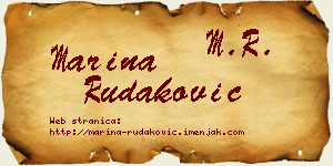 Marina Rudaković vizit kartica